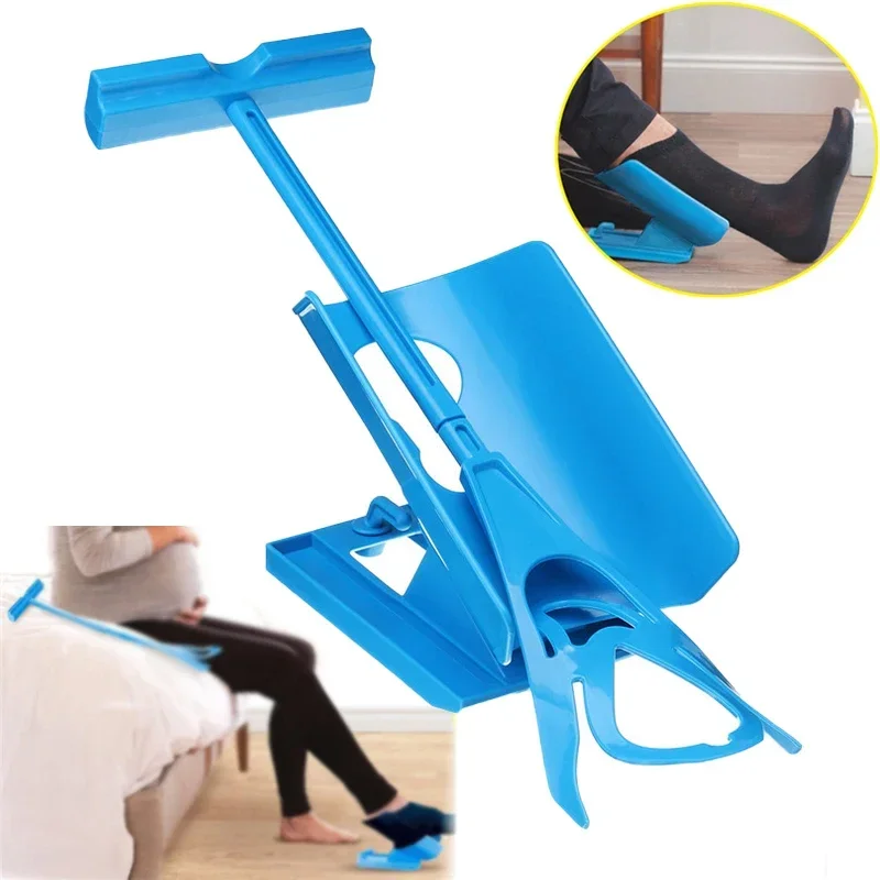 1 PC Injuries Supplies Elderly Helper Wearing Sock Aids Unique Cradle Design Portable Plastic System Flexible Sock Stocking Aid