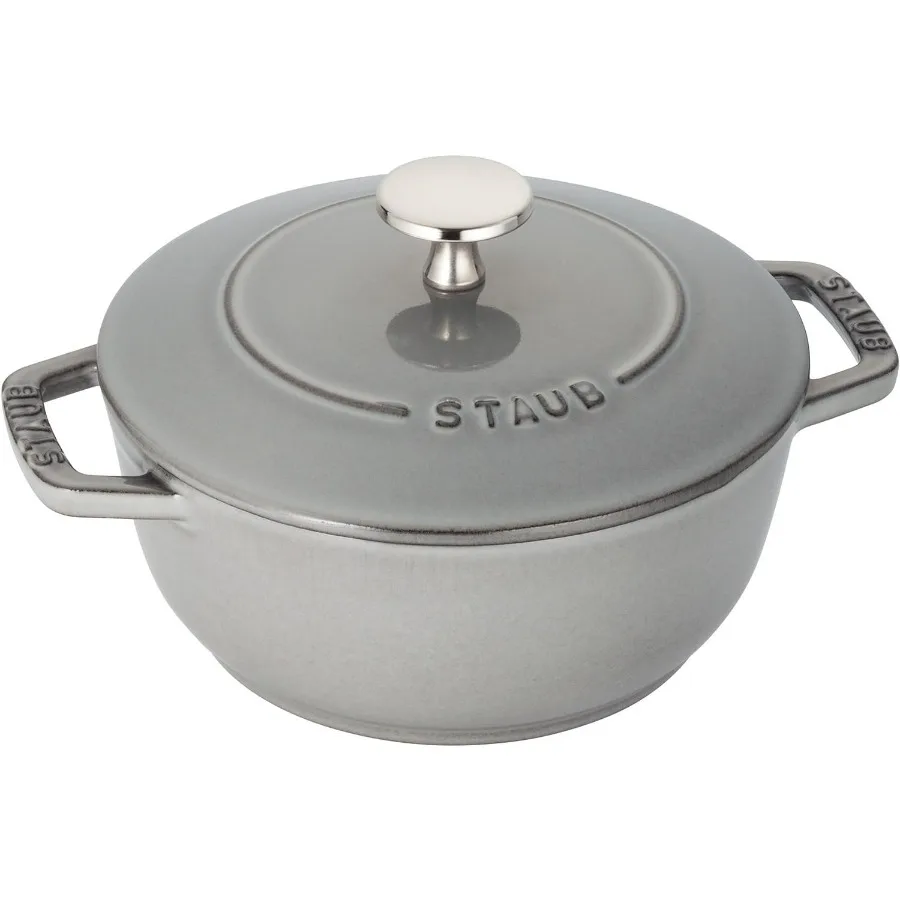 

WaNABE 40501002 Wanabe Gray S 6.3 inches 16 cm TwoHanded Casting Enameled Pot Rice Induction Compatible Japanese Authentic Prod