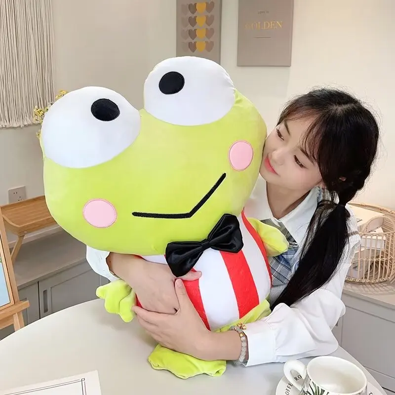 Sanrio Kero Kero Keroppi peluche Lovely Gentleman Big Eyed Frog Plushies peluche cuscino Kero Kero Keroppi bambola di pezza regalo per bambini