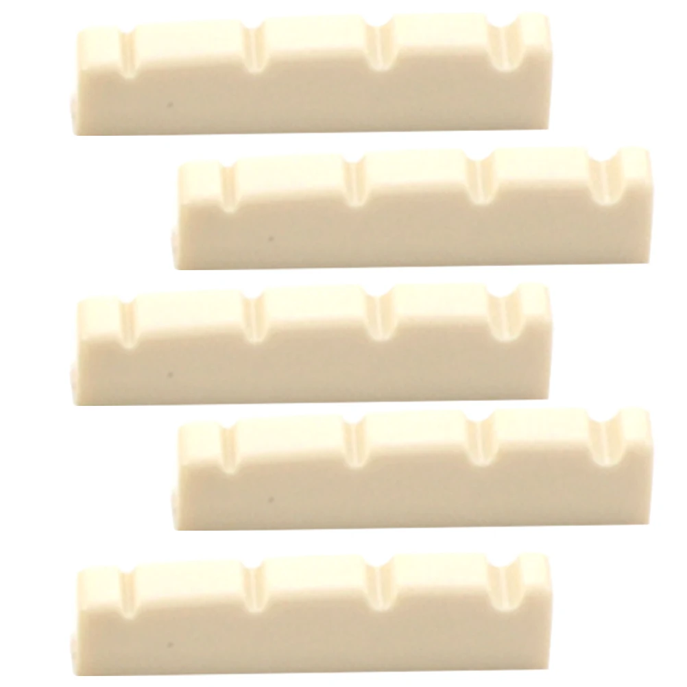 

5pcs 8-String Mandolin Nuts Plastic String Nut Replacement Slotted Mandolin Nut For Instrument Parts Durable Lightweight Wear