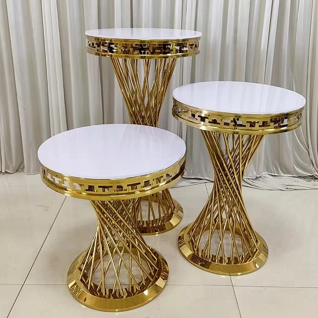 مصنع الذهب كعكة الوقوف المعدني طيدة الحلوى الجدول الركيزة ل لوازم الديكور الزفاف مساءات الحفلات #5