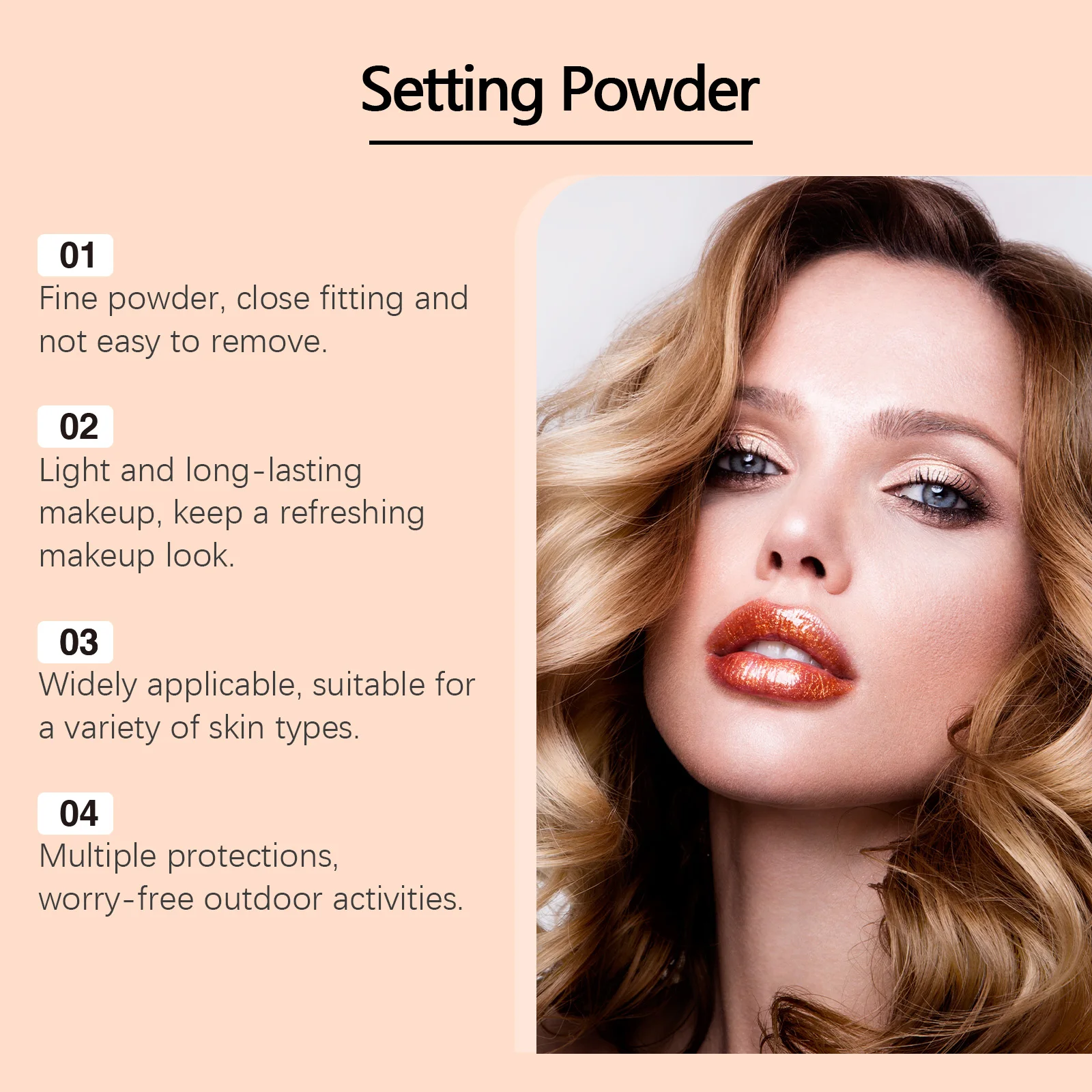 بودرة سائبة واقية من الشمس SPF35 + للتحكم في الزيت تغطي المسام غير اللامعة Sunblock مقاومة للماء تغطية كاملة مسحوق إعداد المكياج الدائم