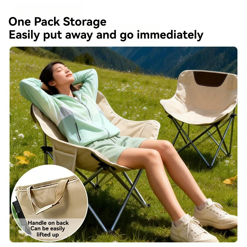 Moon chair, portable folding chair, art student sketching chair, beach chair, portable camping picnic chair