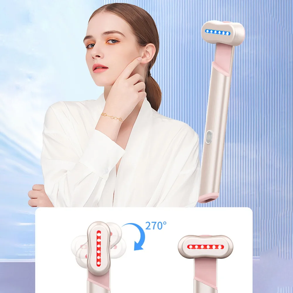 เครื่องนวดตา EMS Microcurrent Face Lifting อุปกรณ์แสงสีแดง Facial Wand Eye คอนวดกระชับผิวต่อต้านริ้วรอย Skin Care