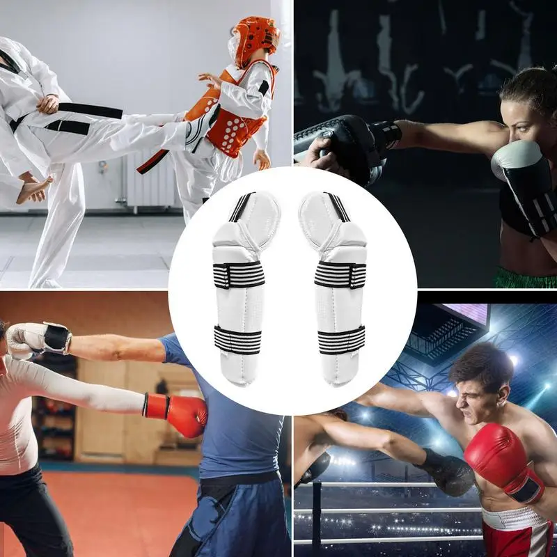 Forearm Guard Taekwondo Forearm Protection Guard Double Row Buckle Design Elbow Protective Pads For Boxing Taekwondo And Free