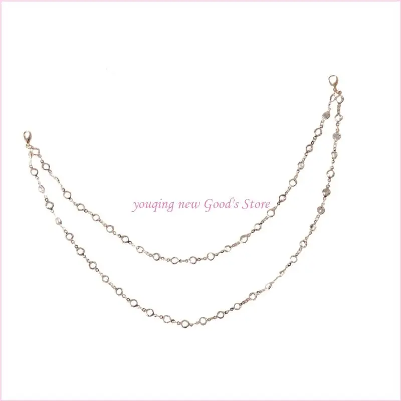 57QA Adjustable Imitation Pearls Shoulder Drape Necklace Daily Wear