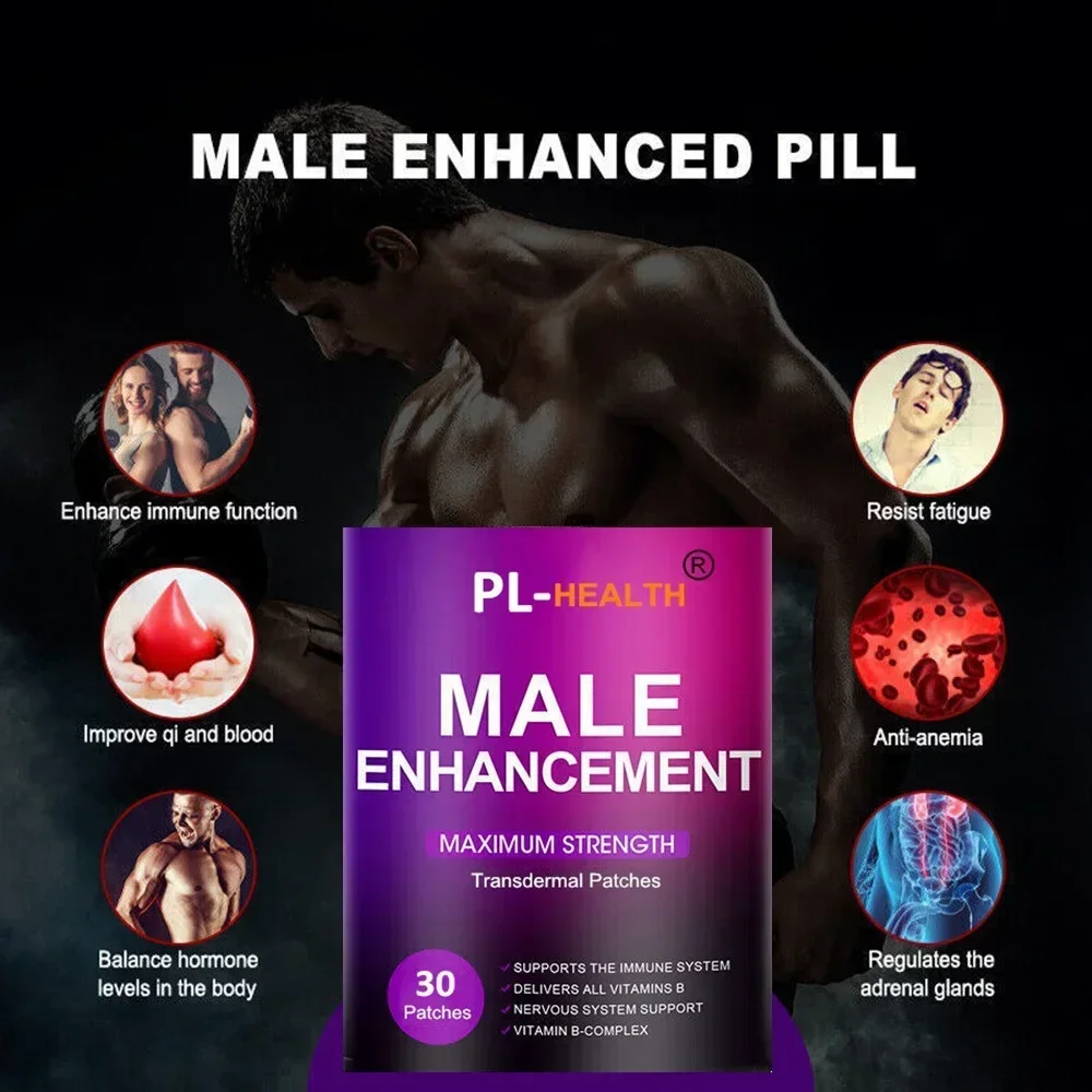 Male Enhancement Transdermal Patches,Enlarger, Bigger,Longer,Growth,Thicker,30 Patches One Month Supply