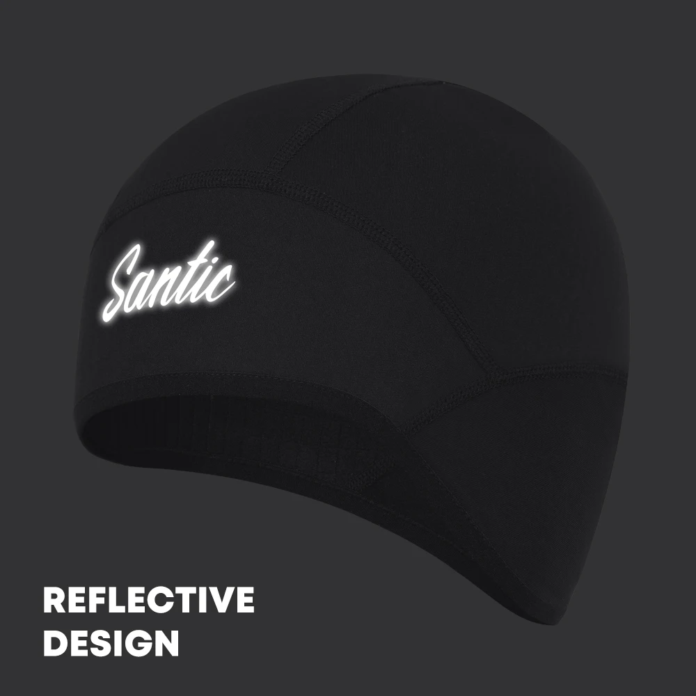 Santic Cycling Cap Men\'s Winter Outdoor Sports Thermal Bicycle Hats Mountain Bike Riding Cap Fleece Warmer Windproof Equipment