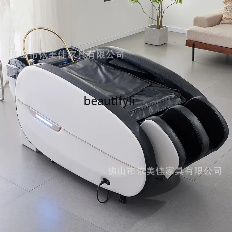 

A Electric massage shampoo bed Multifunctional head treatment bed Constant temperature water circulation Fumigation Barber shop