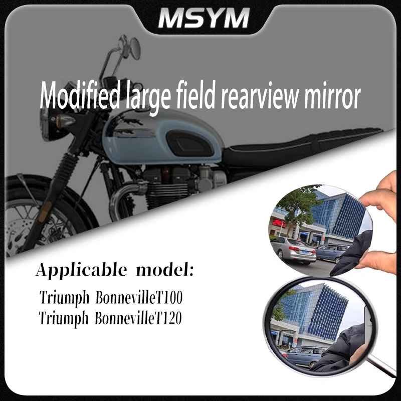 

Accessories Convex Mirror Increase Rearview Mirrors Side Mirror View Vision Lens For Triumph BonnevilleT100 BonnevilleT120