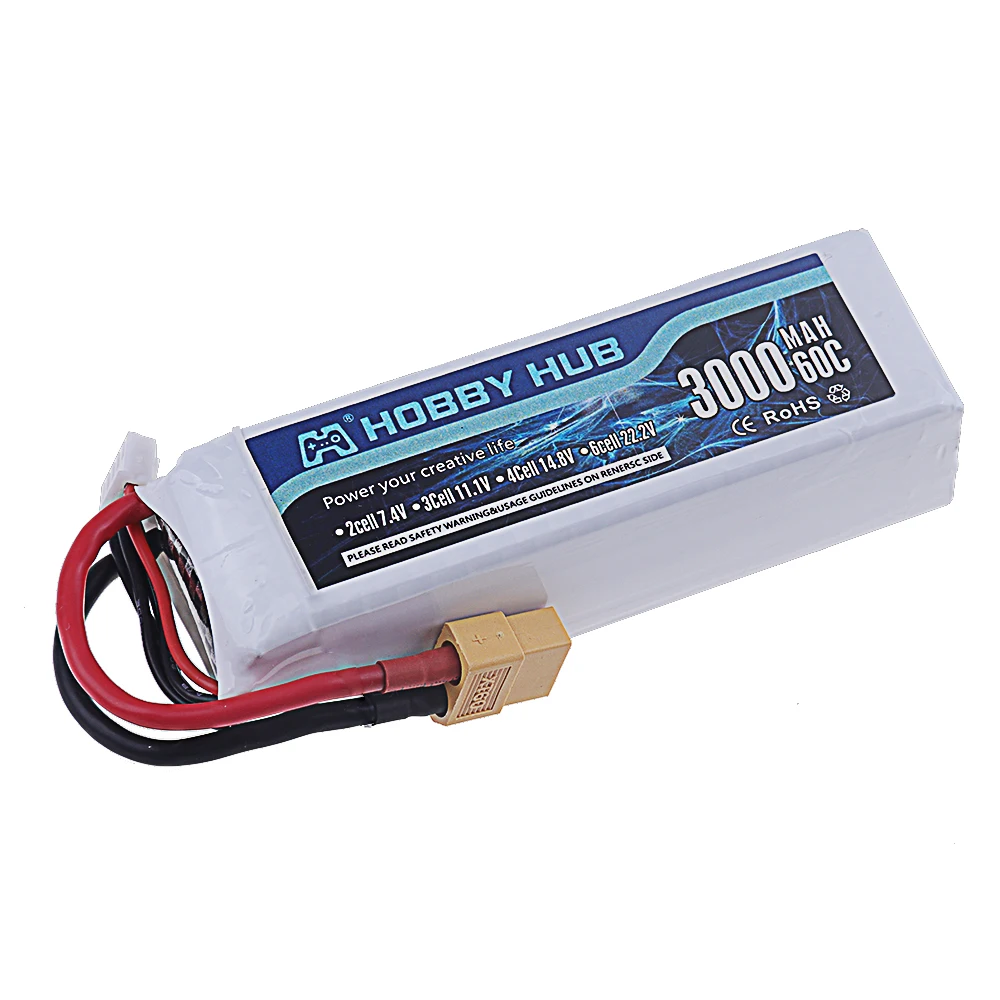 14.8v 3000mAh 4s 60C LiPo Battery For RC Helicopter Aircraft Quadcopter Cars Airplane With T JST XT30 XT60 Plug 4s 14.8v Bateria