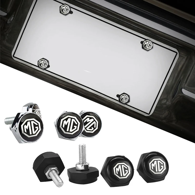 

4pcs Car License Plate Bolts Frame Screws for MG Logo Trophy MG3 MG5 TF ZR ZS GS GT HS MG6 MG7 Morris Garage Exterior Decoration