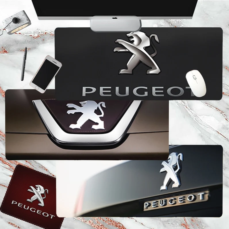 Luxury Sports Cars P-Peugeots Logo New Arrivals Silicone Large/small Pad To Mouse Pad Game Size For Game Keyboard Pad For Gamer