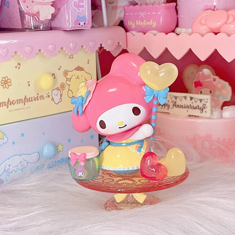 حقيقي Miniso صندوق أعمى بلدي ميلودي سلسلة شاي بعد الظهر زخرفة العصرية اللعب المرآب عدة نموذج سطح المكتب الحلي هدايا عيد الميلاد