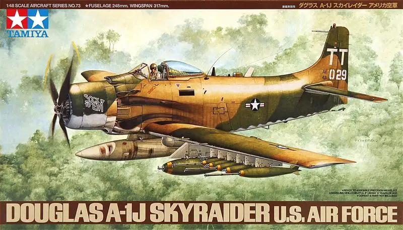 

Tamiya 61073 1/48 Scale Douglas A-1J Skyraider U.S. Air Force