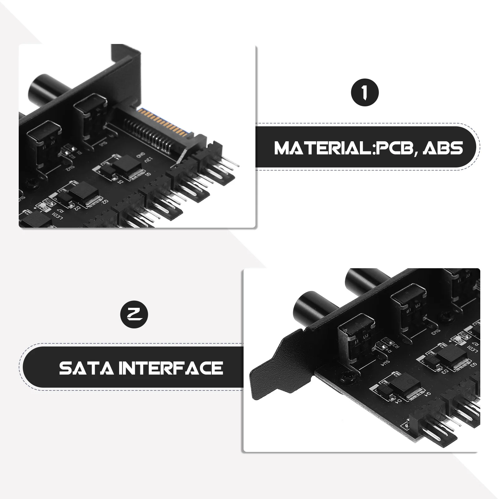Fan Controller Kühlung Hub Einstellbare Geschwindigkeit Splitter Für Computer Fall Desktop PC Lüfter Hub Adapter Ruhig