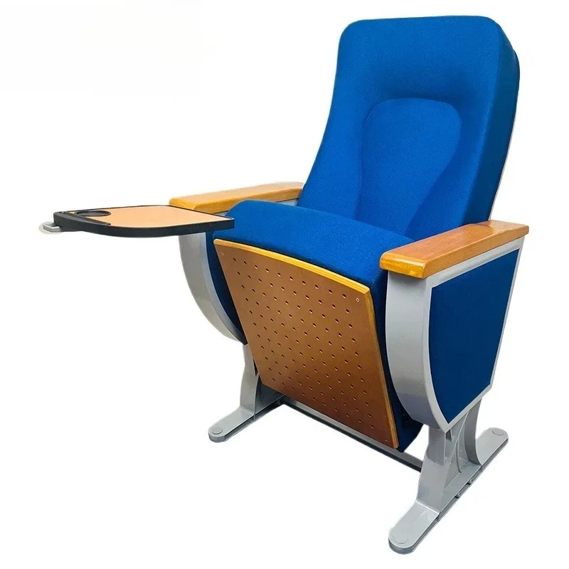 Solid Wood Auditorium Chair Lecture Hall Seat Aluminum Alloy Foldable Tablet Stainless Steel Row Chair Factory Direct