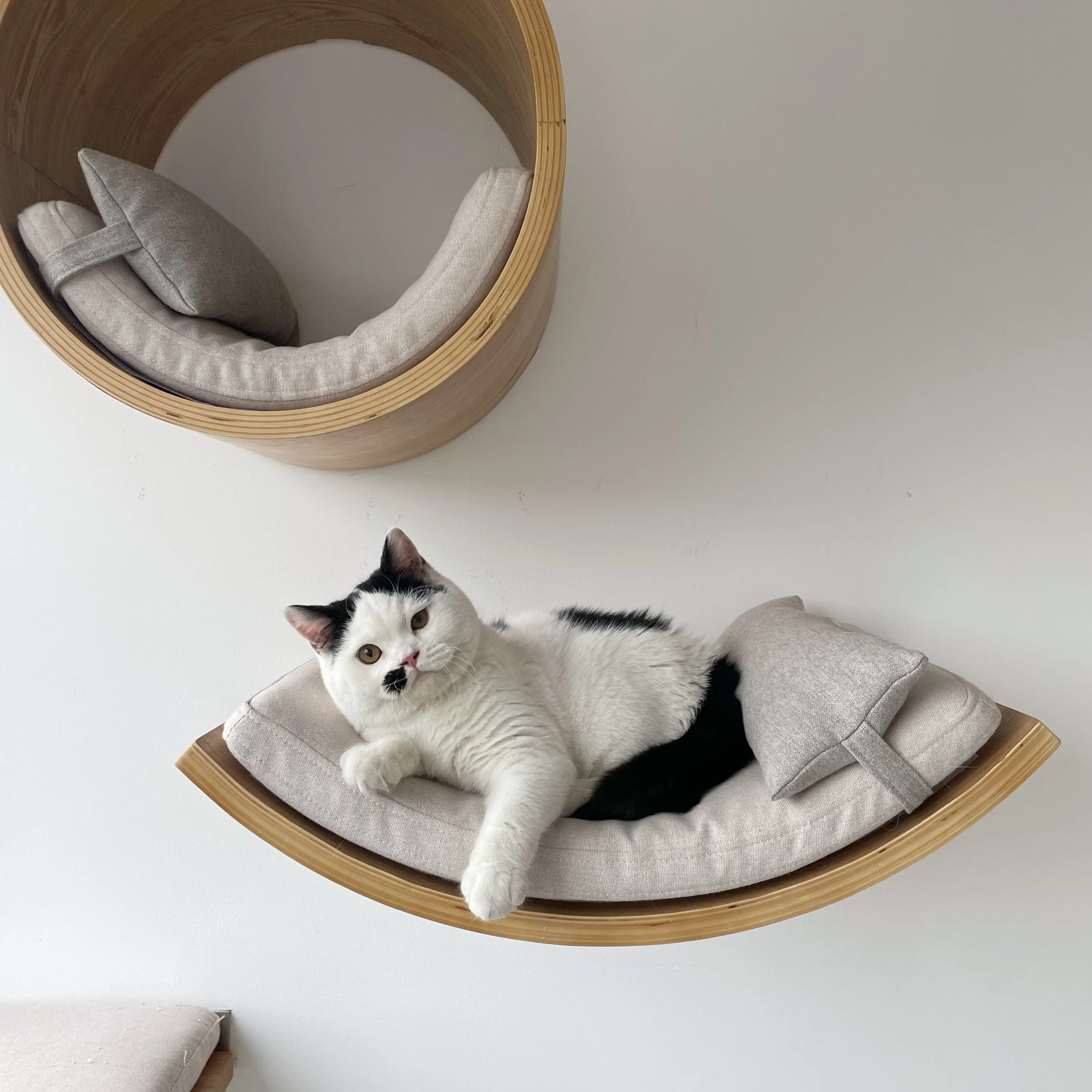 

Cat Climbing Shelf Wall Mounted Sisal Scratching Post Hammock Cat Tree Tower Climbing Perches Pet Furniture Cats Accessories