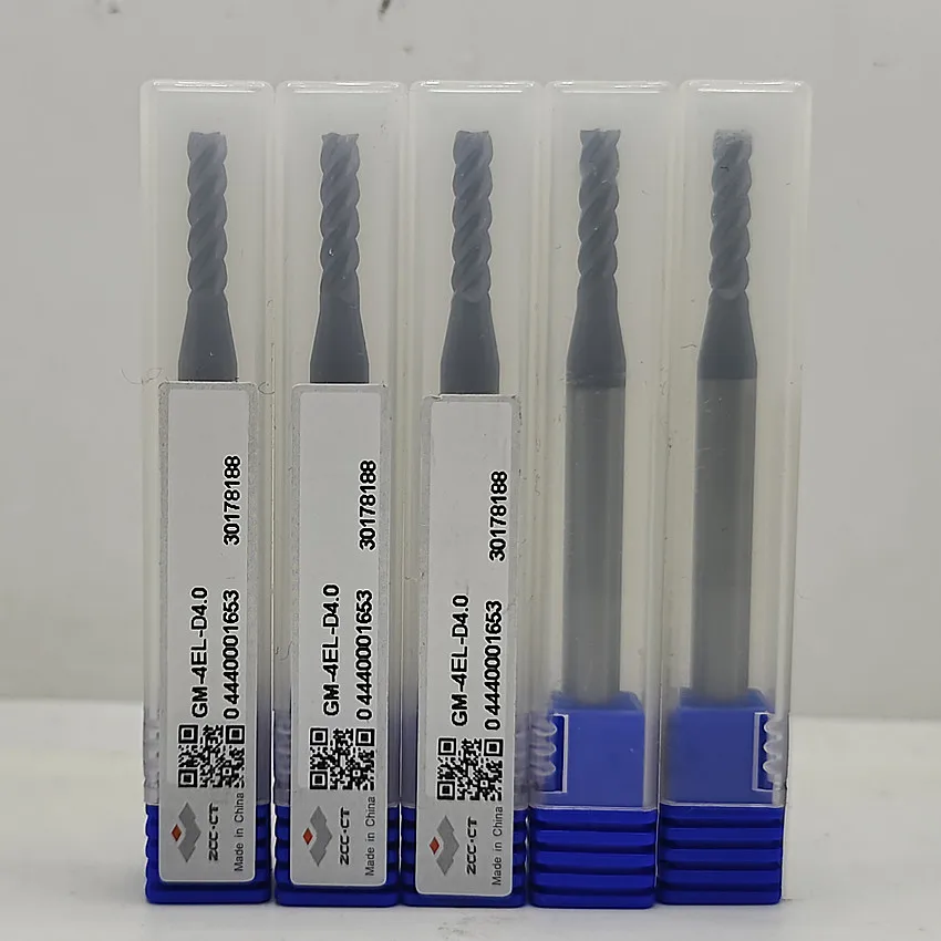 GM-4EL-D4.0 ZCC.CT GM-4EL Four blade long blade flat end milling cutter D4.0*6*15*75 4T Flat end mills 4 Flutes Flat End Mills