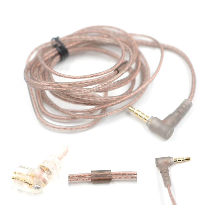 K1AA écouteur 2 broches 0.75mm câble plaqué argent avec/sans Microphone pour ZST/ZSR/ED12/ES3/ZS10/ZSN/ZSNPRO/ZS10PRO/AS16
