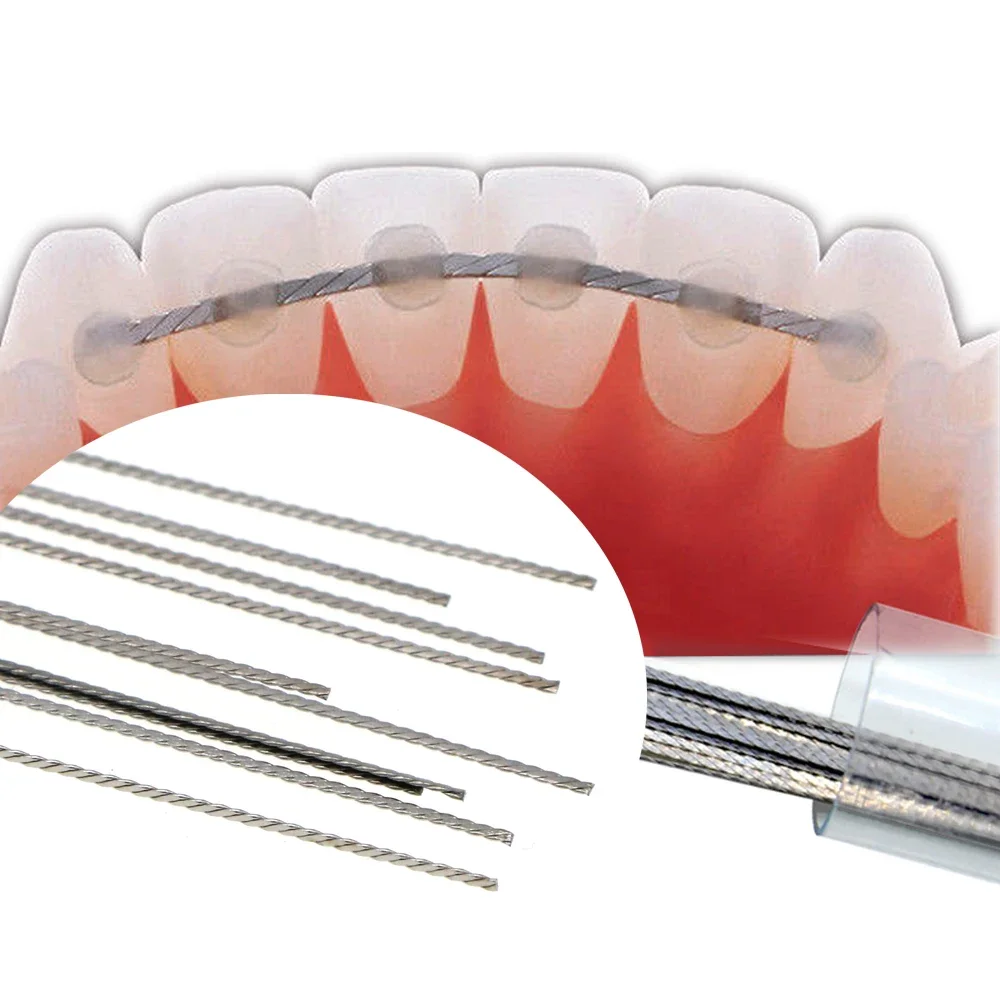 Dental Lingual Retainer Wires Orthodontic Arch Wire Stainless Steel Super Elastic Retainer Wire Length 15cm Dentistry Materials