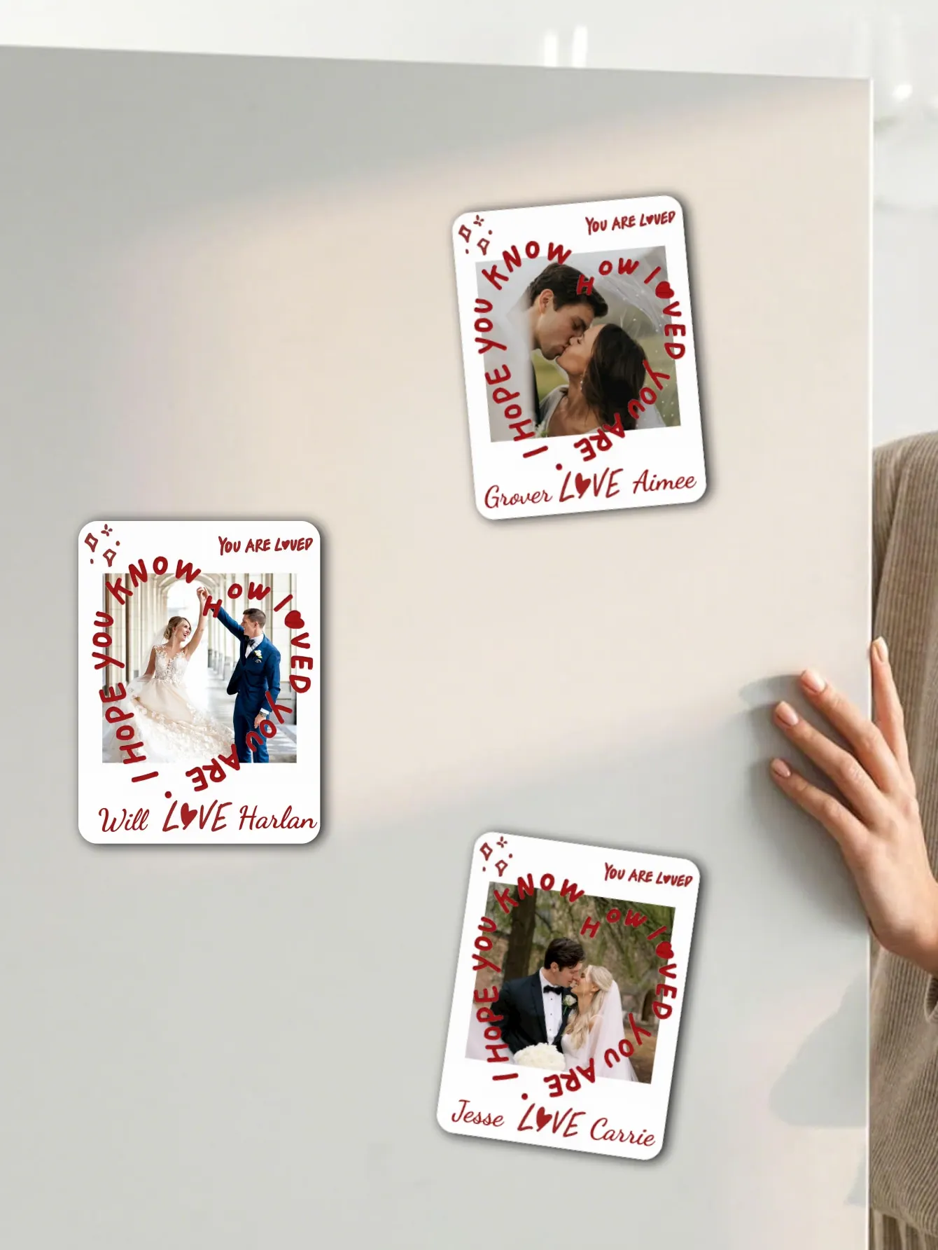 1pc Customized Love Refrigerator Magnet Valentine's Day Wedding Gift Personalized Locker Magnet Customized Refrigerator Magnet