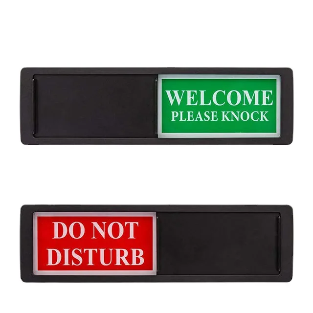 1 pcs Privacy Signs - Do Not Disturb/Welcome Signs for Home Office Restroom Meeting Hotel Hospital, Sliding Door Indicator Signs