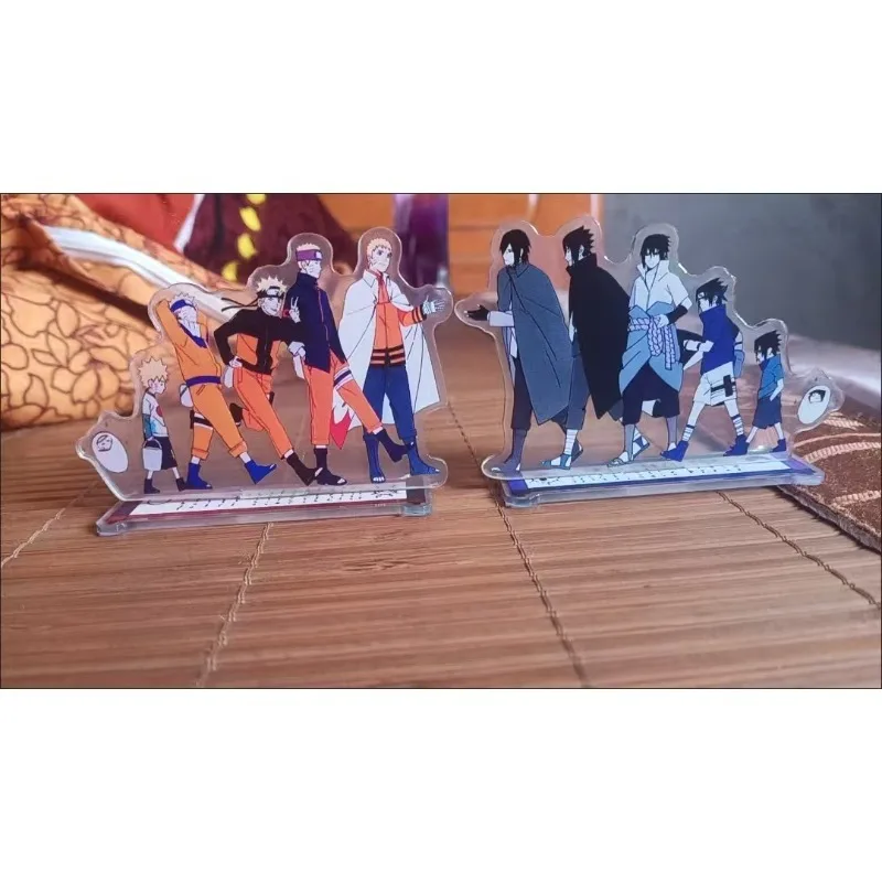 NARUTO Acryl Stand Figur Uchiha Sasuke Uzumaki Naruto Anime Peripheriegeräte Niedlichen Cartoon Originalität Desktop Ornament Geschenke – Detail 5