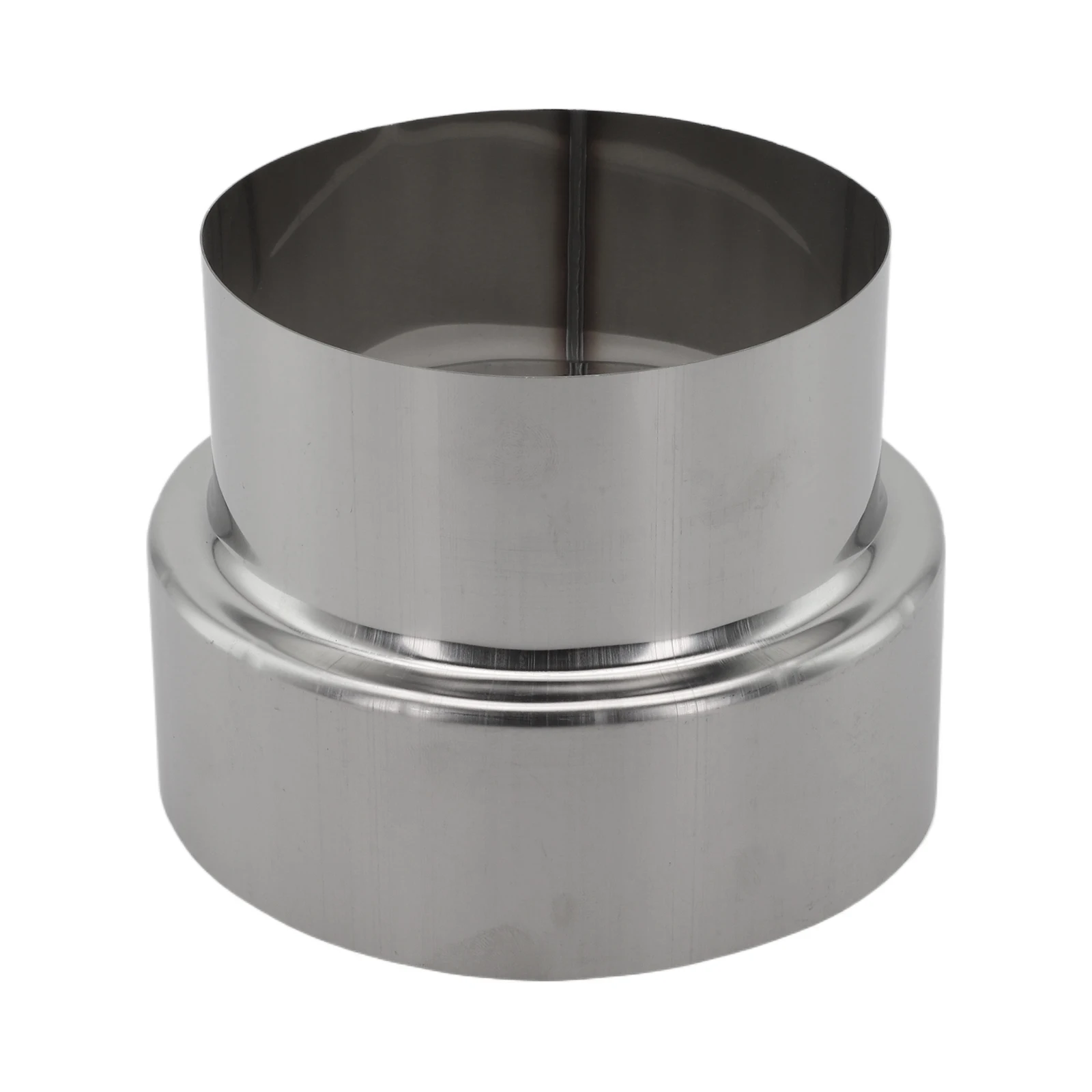 120mm To 100mm Duct Reducer Long-lasting Precise Reduction Size Silver Stainless Steel Practical Wide Application