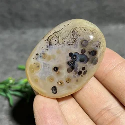 Crystal Natural Chalcedony Agate Stone Quartz Energy Polishing Beauty Gemstones Palm Jade Reiki Healing Home Decoration