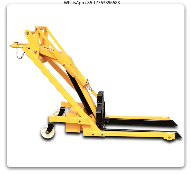 New Electric Small Metal Electro-hydraulic Forklift Crank Arm Hand Lift Portable Stacker 500kg Load Capacity 1500mm Lifting 800W