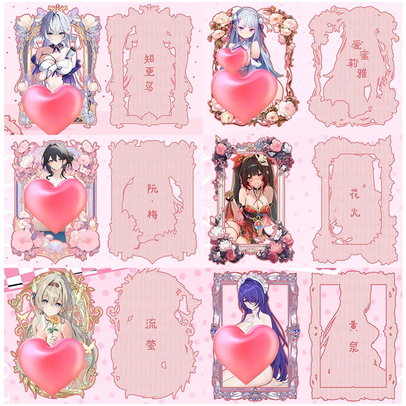 

Anime Goddess Story Characters Sangonomiya Kokomi Emilia Firefly Metal Collection Cards Christmas Birthday Gifts Children's Toys