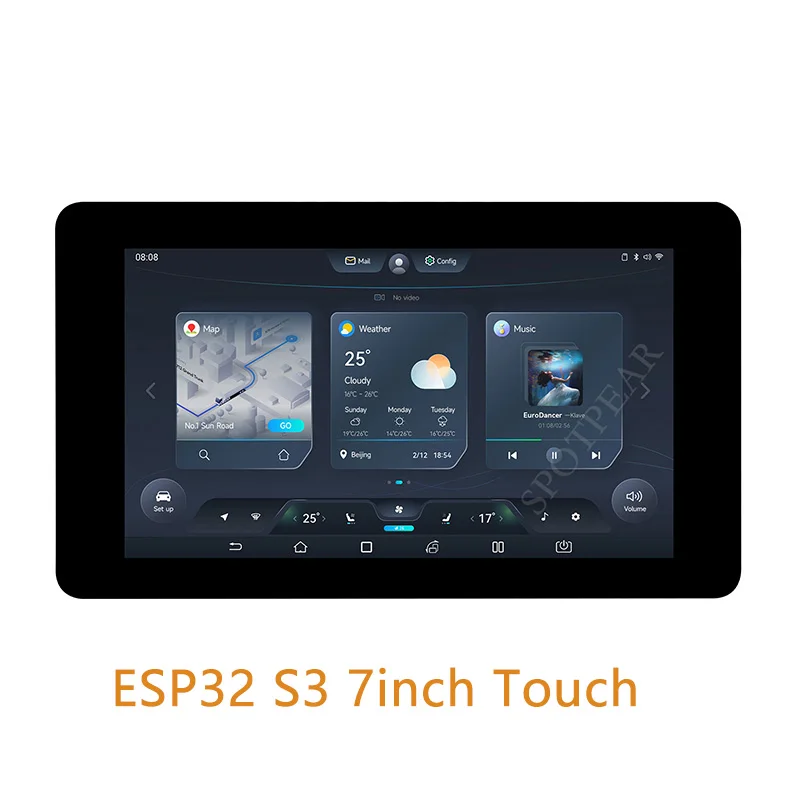 7inch LCD ESP32-S3 Display TouchScreen 800×480 WiFi Bluetooth CAN RS485 Sensor