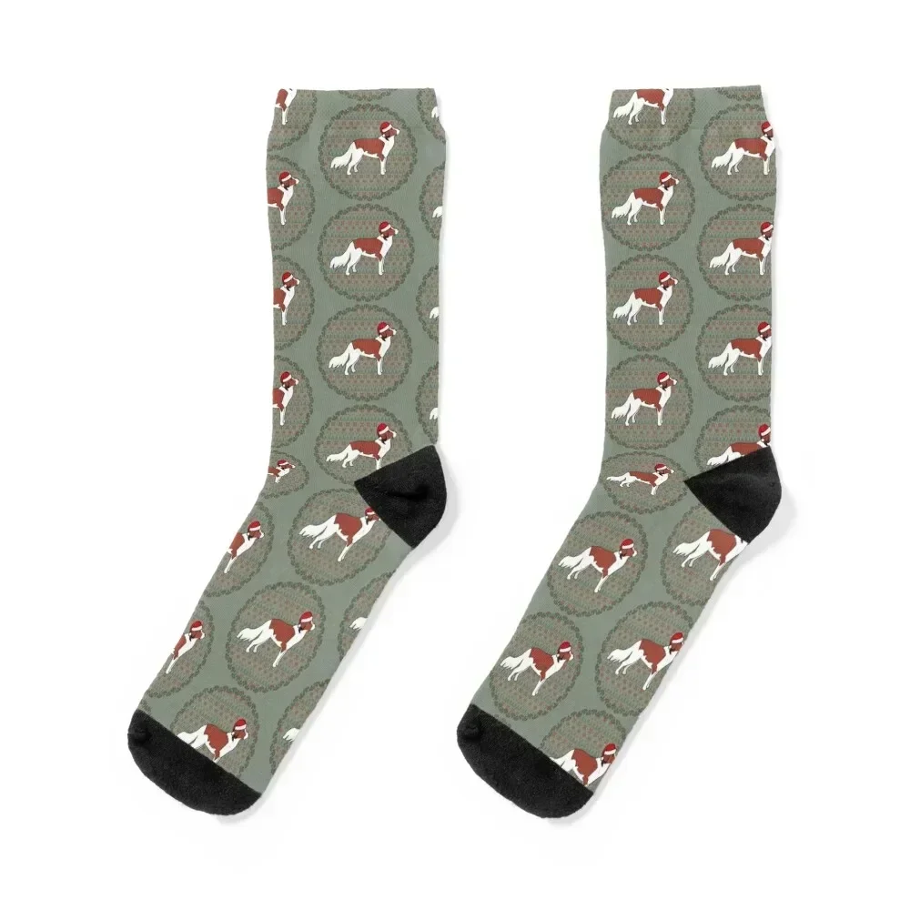 

Christmas Card Kooiker Dog Socks Rugby hip hop heated Socks For Women Men's