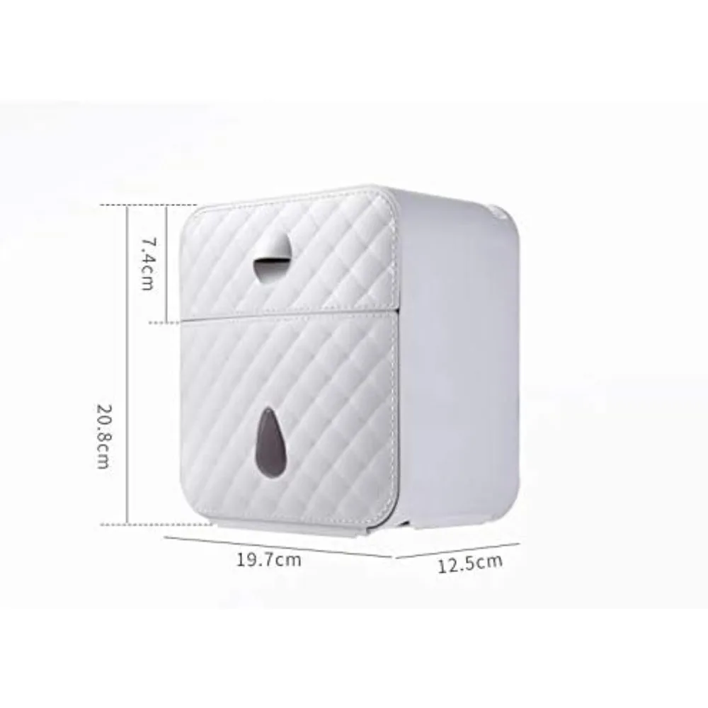 حامل ورق تواليت للمطبخ مقاوم للماء - صندوق تخزين مناديل مع كلمات مفاتيح طويلة الذيل لإدارة الورق الفعالة