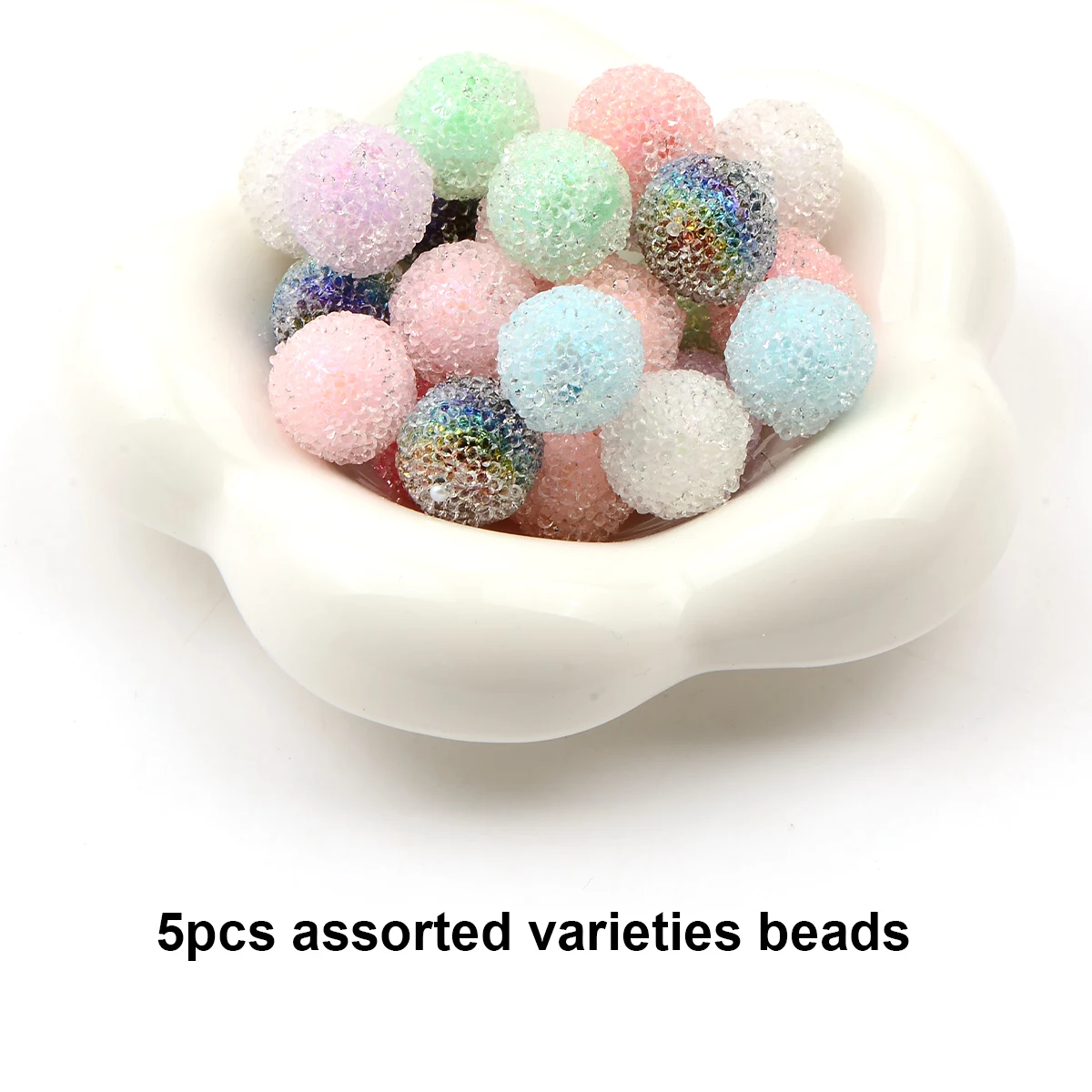 10pcs Color Random Creative Granulated Sugar DIY Beaded Loose Beads Making for Jewelry Ornaments Key Chain Beaded Pen Diy