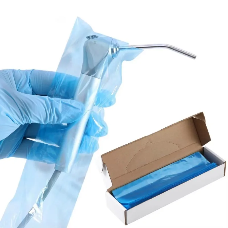 500Pcs Disposable Lab Air/water Syringe Barrier Sleeves Clear Plastic Protection Covers 65x260mm s