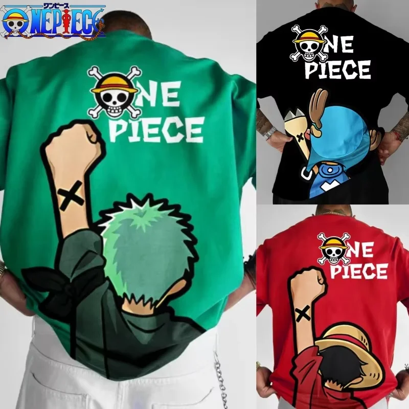 Nova juventude masculina uma peça oversize tshirts anime personagem impressão cosplay t camisas roronoa zoro gráfico undershirts camiseta pura