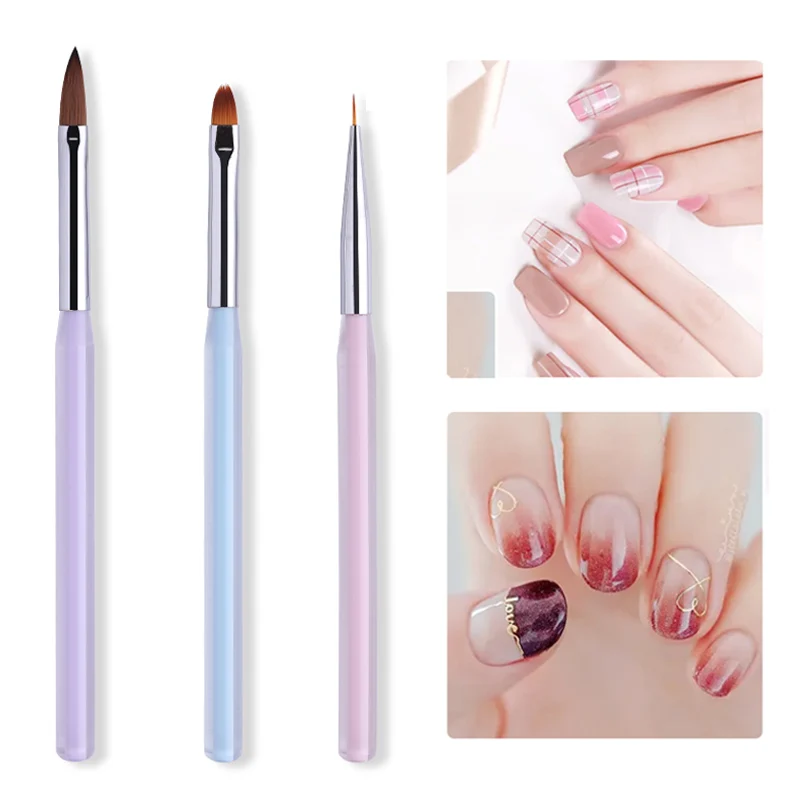 Halaiman Nägel Pinsel Set Maniküre flüssiges Pulver Schnitzen UV Nagel Gel politur Mal stift Nagel Acryl Erweiterung Builder Tool