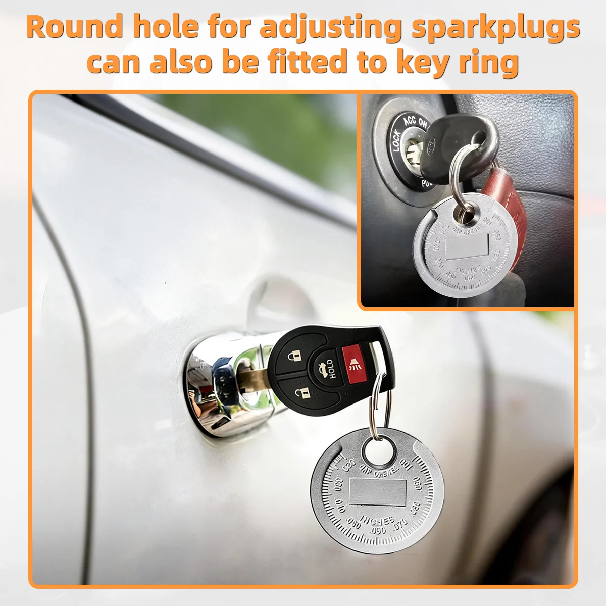 1/5/10pcs Coin Type 0.6-2.4mm Spark Plug Gap Measurement Tool For Automotive Parts Compact And Portable Universal Zinc Alloy