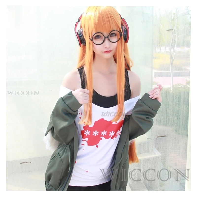 P5R juego Persona 5 Futaba Sakura disfraz Cosplay mujeres niñas Halloween conjunto completo P5 uniforme traje Casual abrigo chaqueta camisa