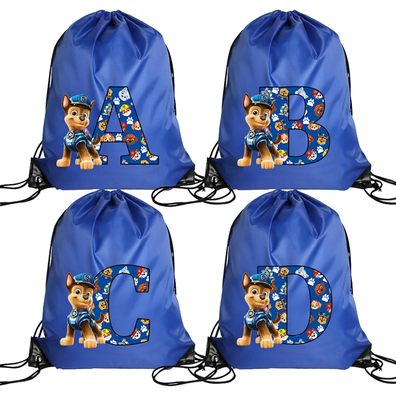 Paws ronds Chases borsa con coulisse sport zaino impermeabile Bundle Pocket Cartoon Anime Terylene borse da basket regalo di compleanno