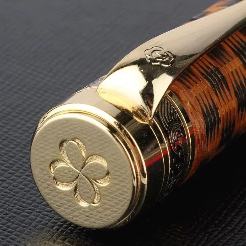 New HERO H671 Bamboo Weaving Fountain Pen 0.5mm Nib Ink Pen Business Office Gift Smooth Writing School Supplies Calligraphy Pen