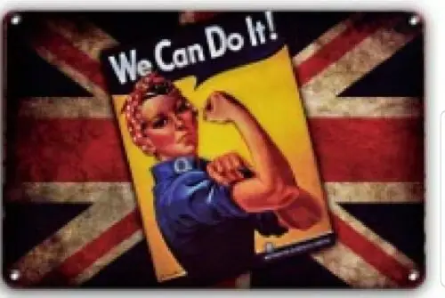 We Can Do It metal sign Man Cave She Shed Home Pub Bar Club 20x14cm