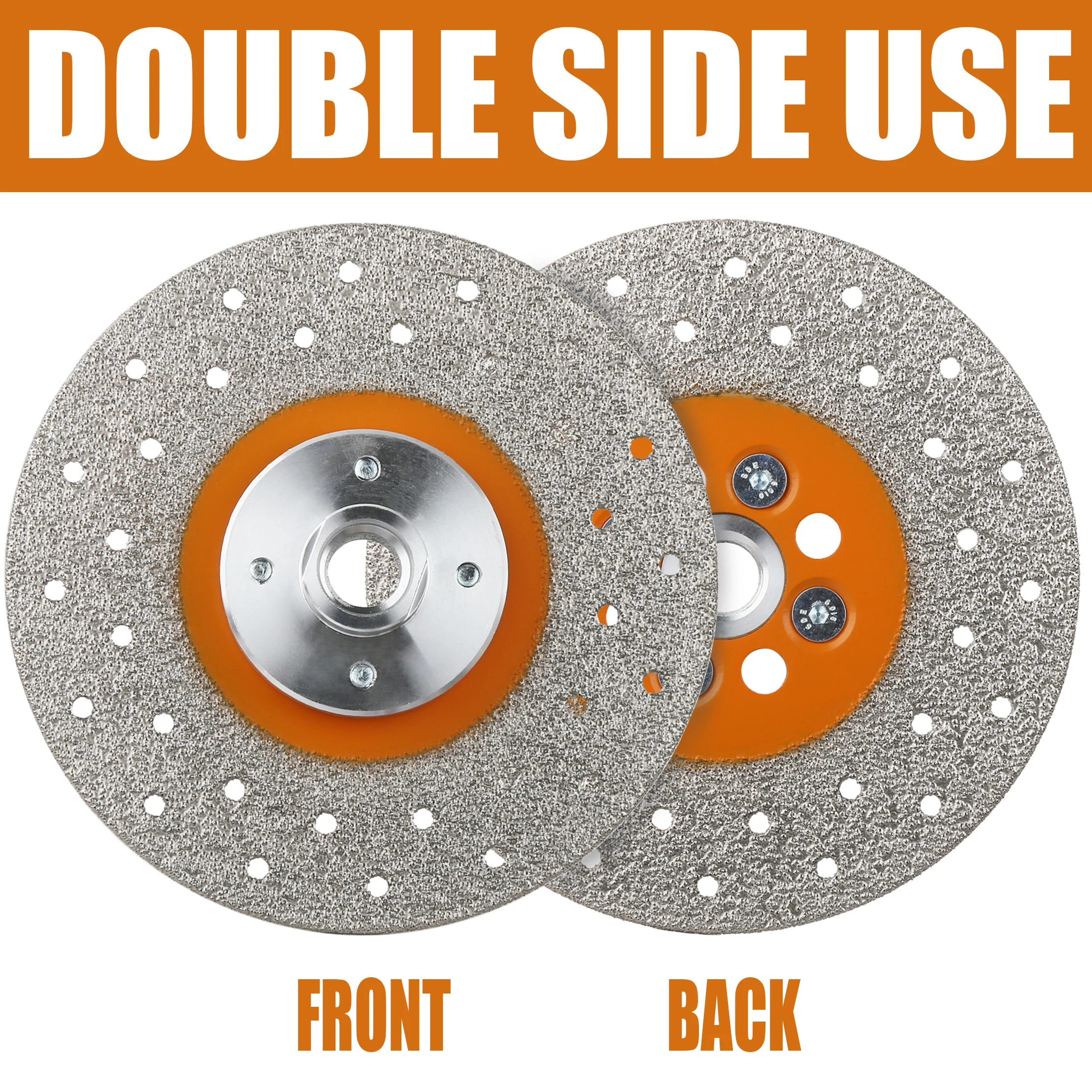 100/115/125mm M14 Thread Diamond Circular Saw Blade Vacuum Brazed Cutting Disc Double Side For Granite Marble concrete