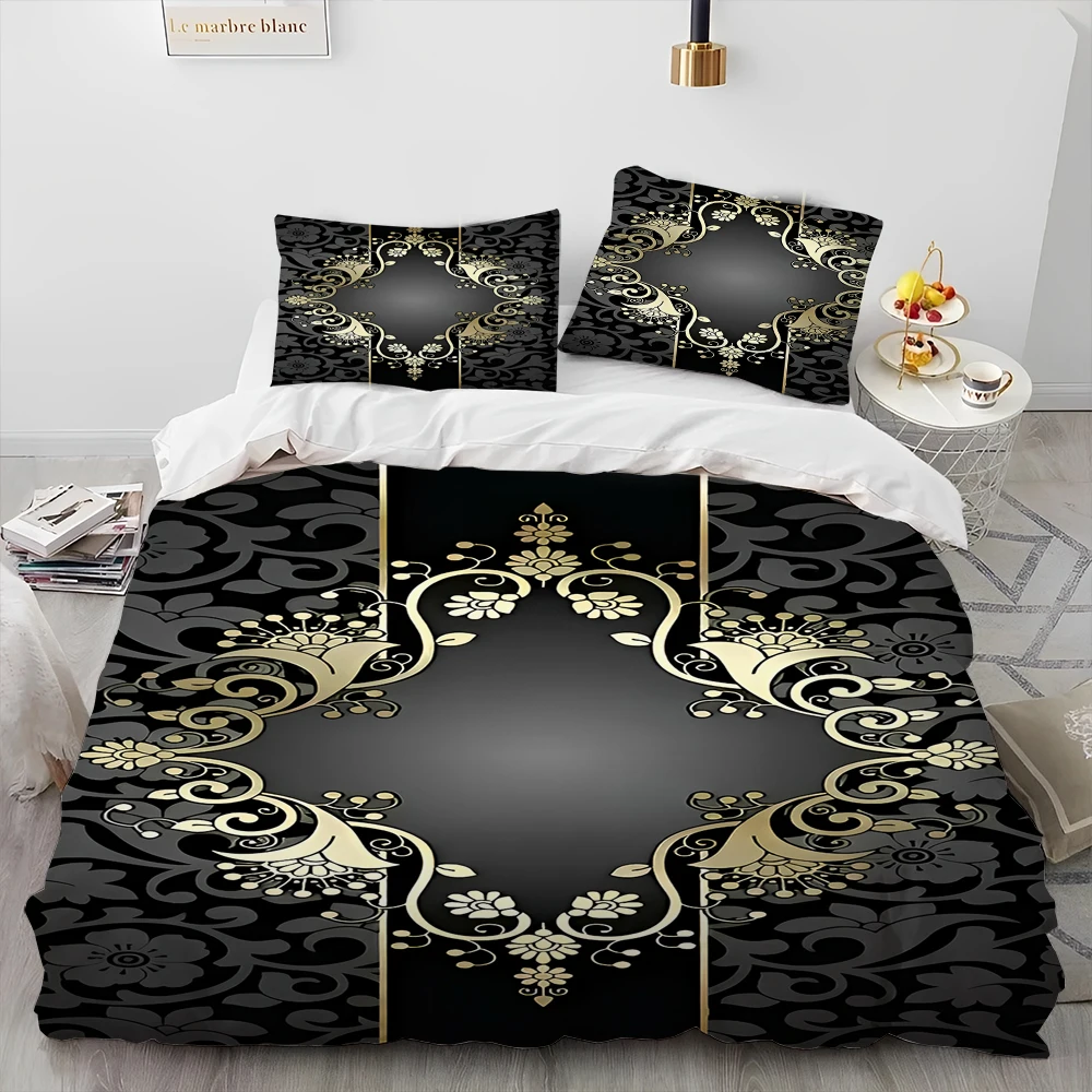 

Mandala Bohemia Flower Comforter Bedding Set,Duvet Cover Bed Set Quilt Cover Pillowcase,King Queen Size Bedding Set Adult Child