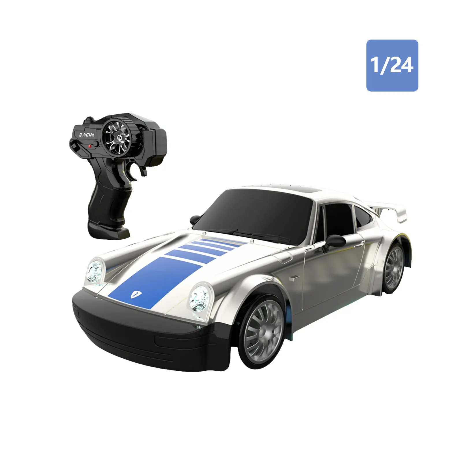 

4WD High Speed RC Drift Car 1:24 – 2.4GHz Anti-Interference Racing Vehicle with Dynamic Chassis Lights – Ready-to-Run Gifts