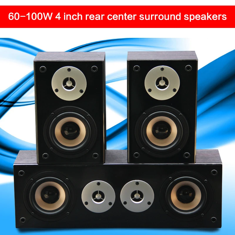 

100W High Power 4 Inch Wall Mount Rear Center Surround Speaker Home Theater Passive Audio Combination Audio High Fidelity