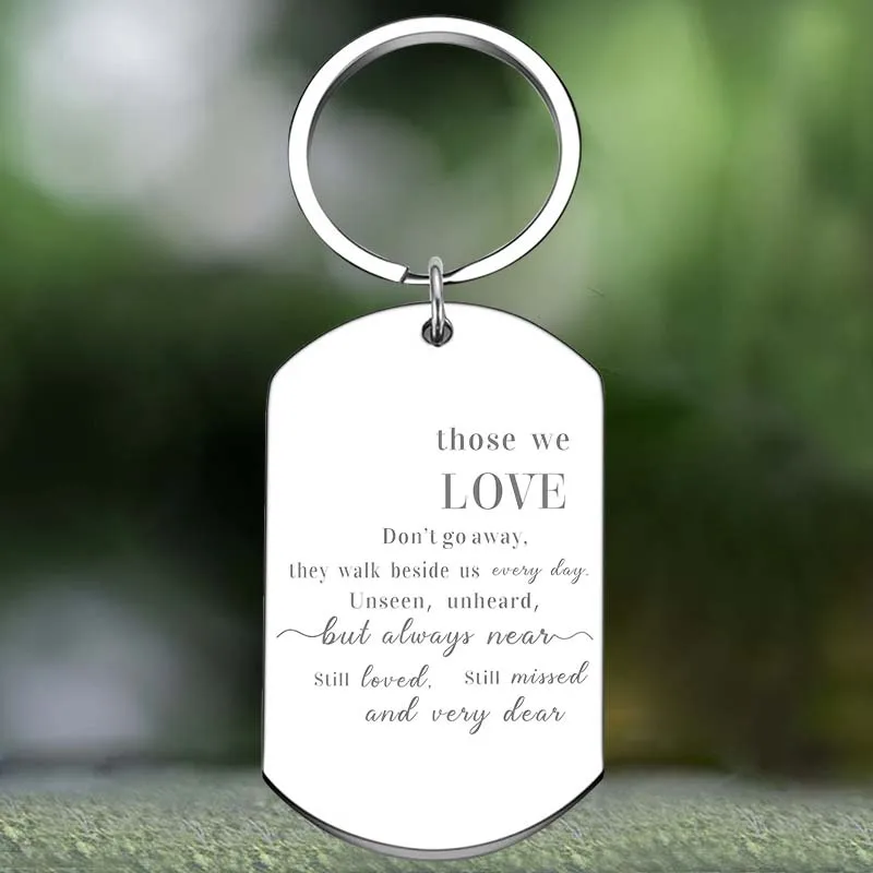 Cute Loss of Father, Loss of Mother Remembrance Gifts Keychain Loss of Loved One Memorial Key Chain Pendant Jewelry