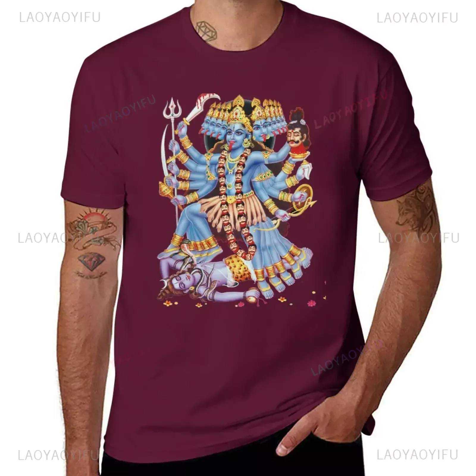 Kali Kalika or Shyama Hindu Goddess Printed T-Shirt High Quality Cotton New Edition Sweat Plain T Shirts Men Ropa Hombre